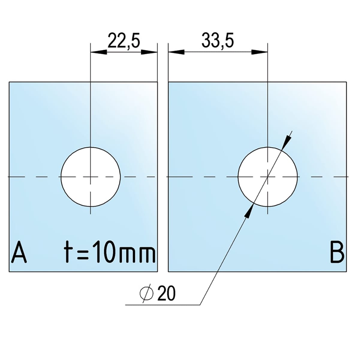 Bilbao Small Glass to Glass Clamp - 90° - 8-12mm Glass - Polished Chrome - view 5