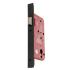 Satin Nickel Fire Rated Keyhole Lock Door Handles - Fitzrovia - 200 x 55mm - view 2