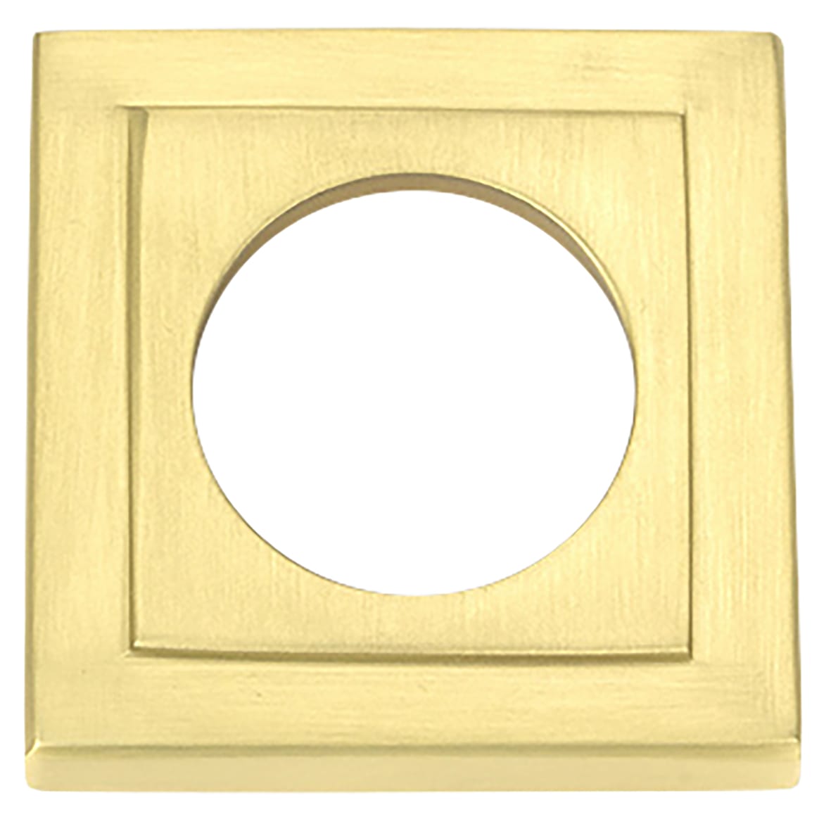 Satin Brass Door Handles on Square Rose - Newbury Range - view 3