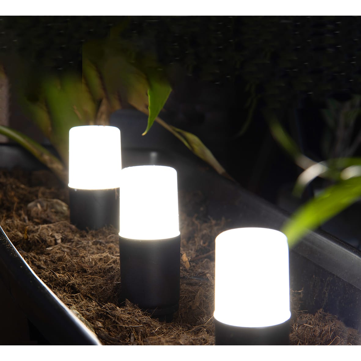 Forum Zink Lapin 3W LED Pathway Garden Light Add on Kit - IP65 - 4000K Cool White - Black - Pack of 2 - view 3