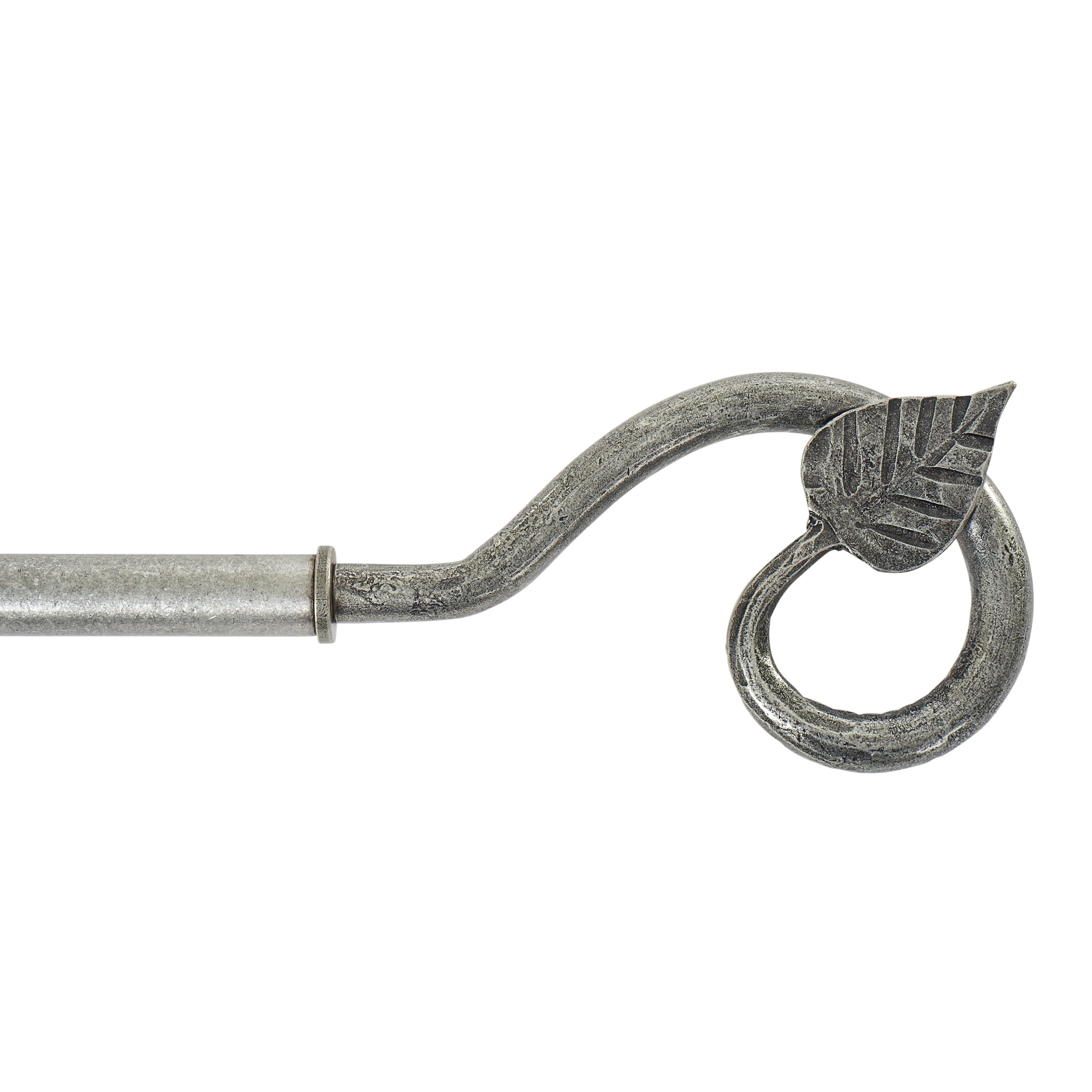 Leaf Curtain Finials - Pewter - view 3