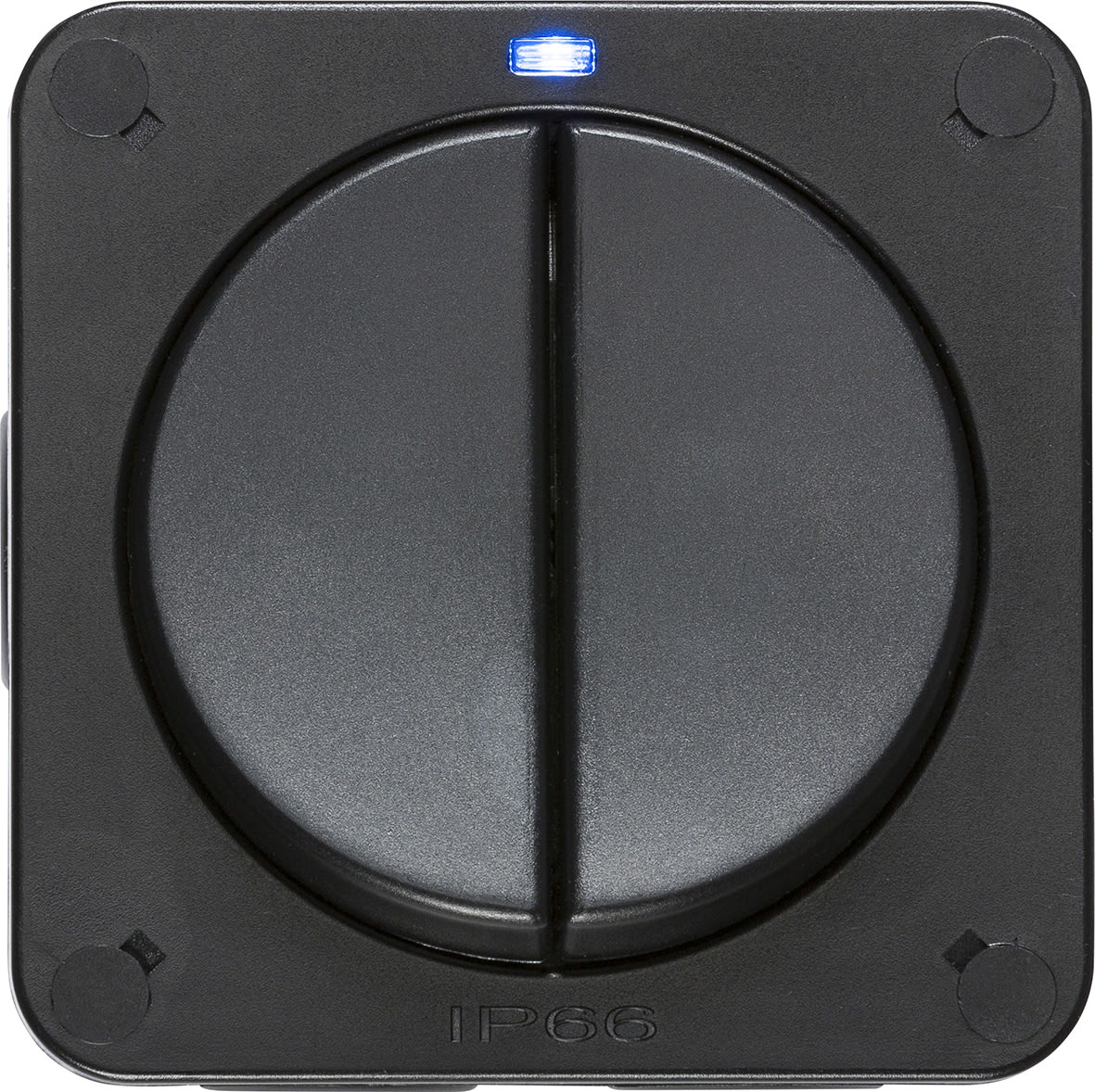 20AX 2 Gang 2 Way Outdoor Weatherproof Switch with LED - Black - view 3