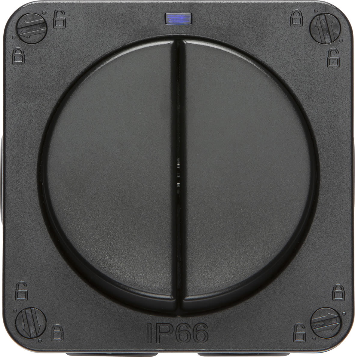 20AX 2 Gang 2 Way Outdoor Weatherproof Switch with LED - Black - view 4
