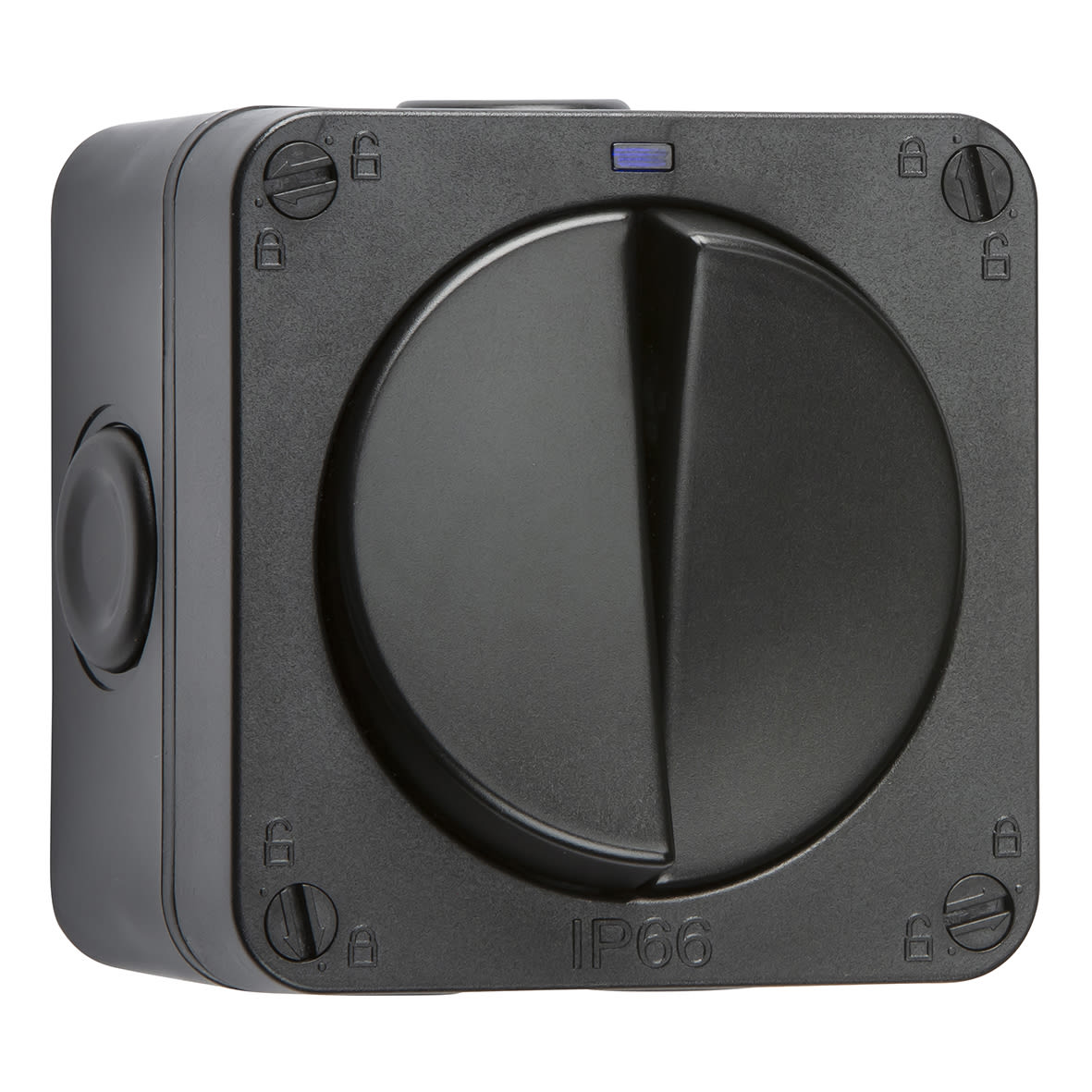 20AX 2 Gang 2 Way Outdoor Weatherproof Switch with LED - Black - view 6