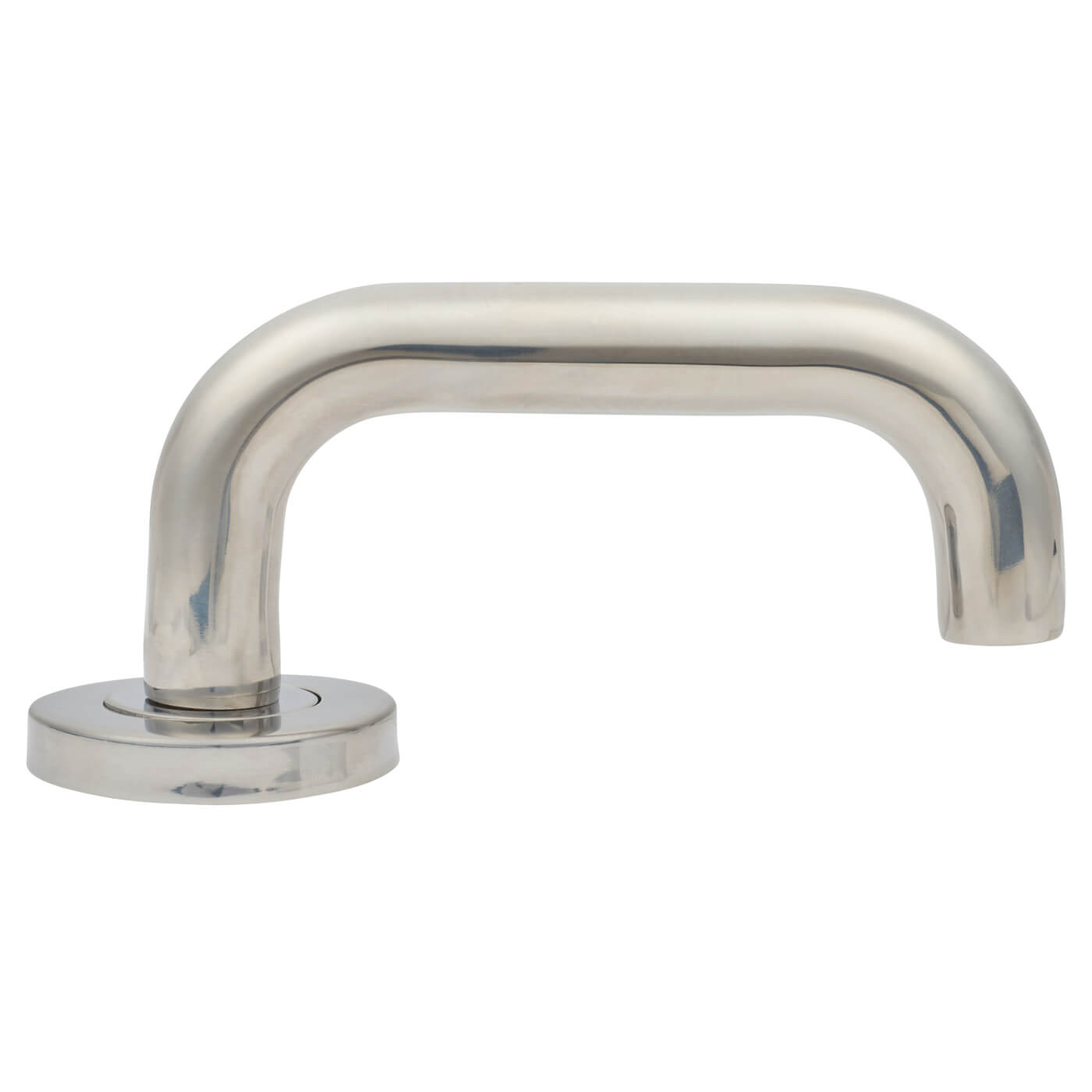 Polished Stainless Steel 19mm Return to Door Handles on Round Rose - view 3