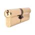 1 Star 6 Pin Kitemarked 100mm Euro Double Cylinder - 45 + 55mm - Pol Brass - Keyed to Differ - view 2