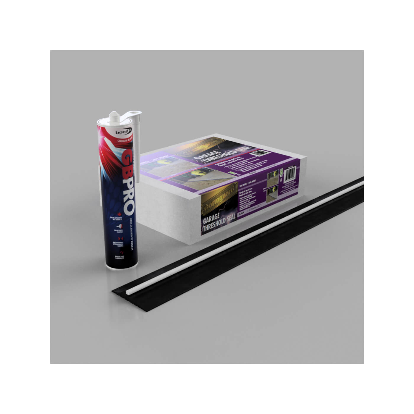 Garage Door Threshold - 2515mm Length - Black - view 3