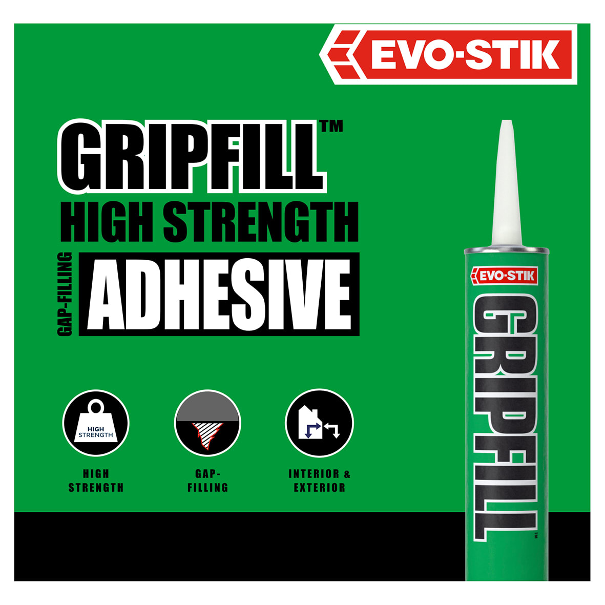 Green Gripfill Grab Adhesive - Solvent Based - 350ml - Grey - view 3
