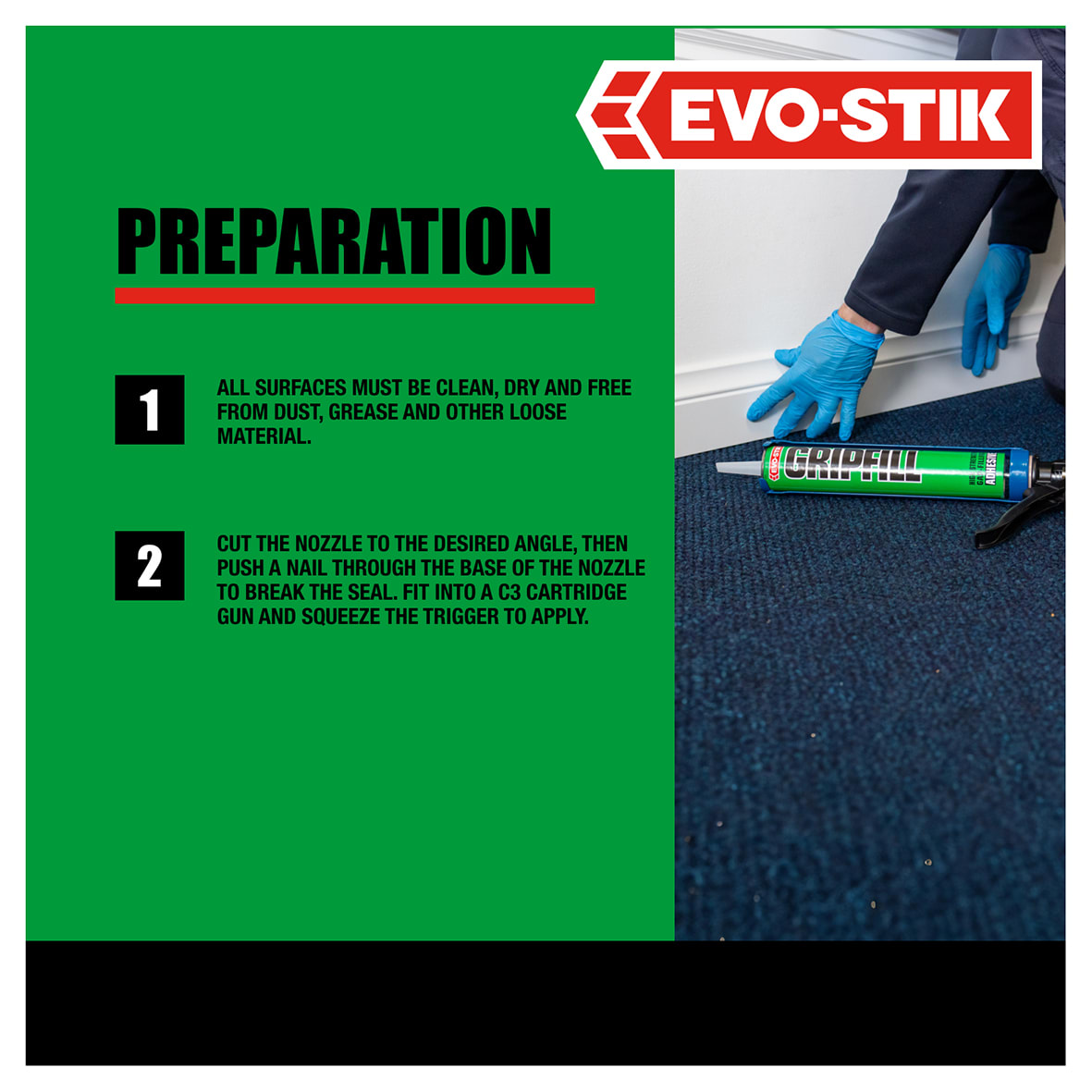 Green Gripfill Grab Adhesive - Solvent Based - 350ml - Grey - view 6