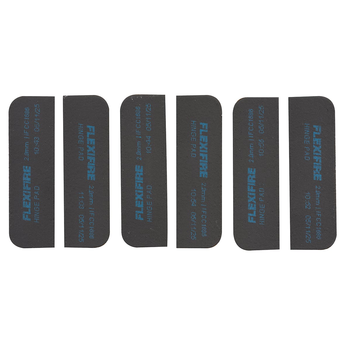 Flexifire Intumescent Hinge Pads For & - Radius - 100 x 30 x 2mm - Pack of 6 - view 3