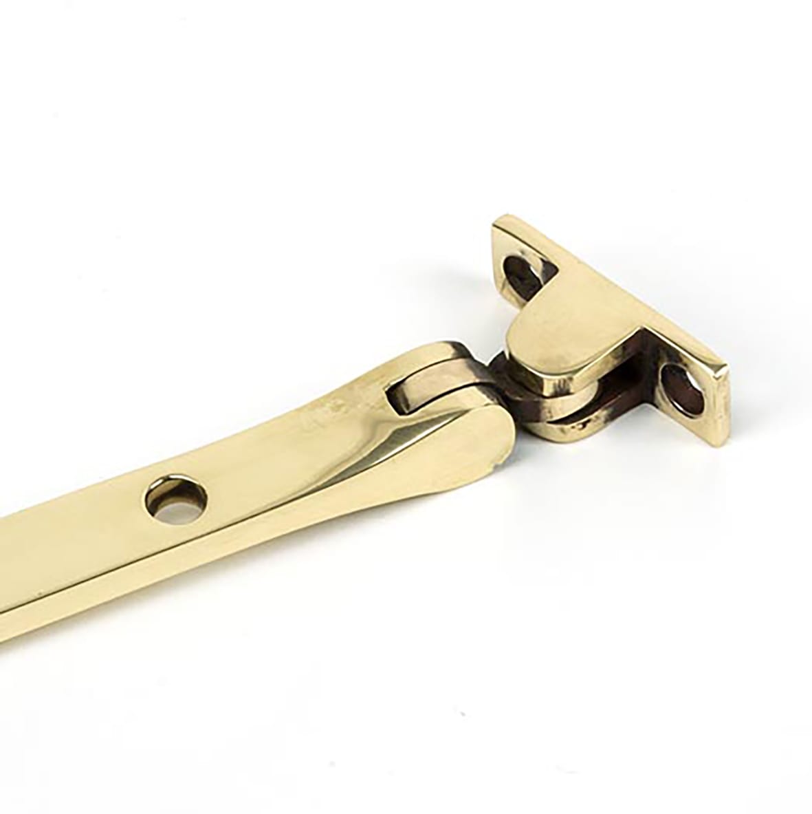 Reeded Casement Window Stay - 12"/300mm Length - Aged Brass - view 3