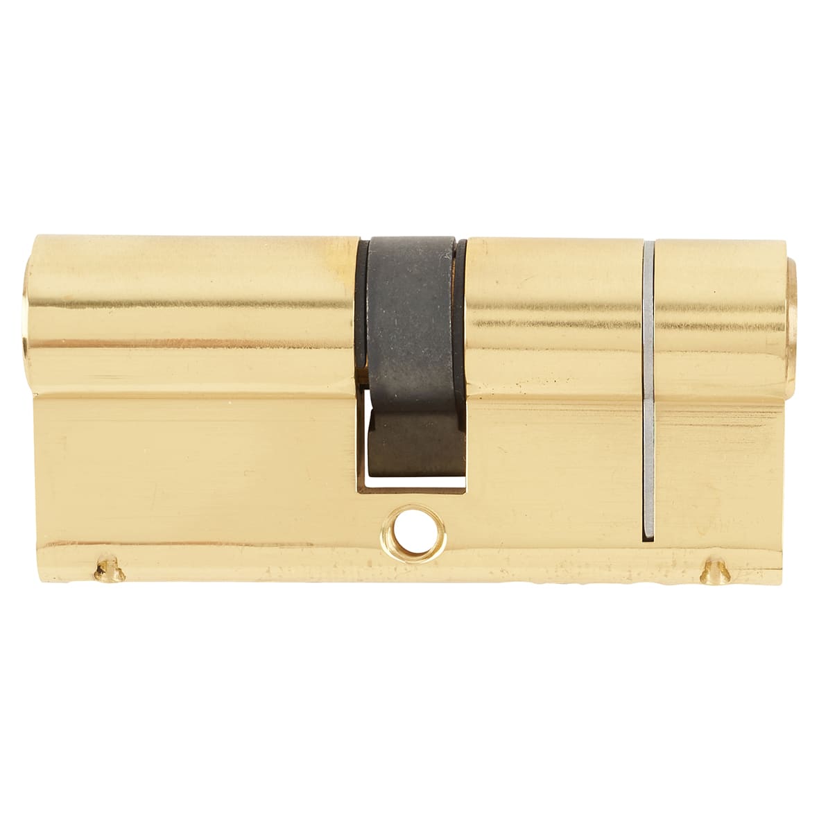 1 Star 6 Pin 70mm Euro Double Cylinder - 35 + 35mm - Polished Brass - Keyed to Differ - view 2