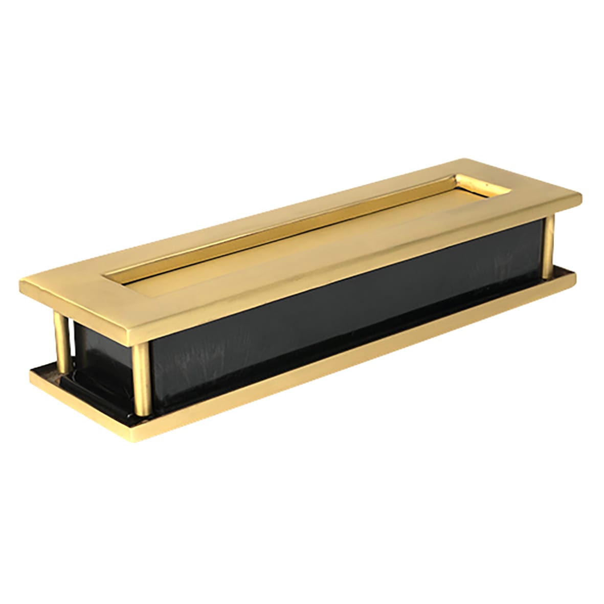 Traditional Letter Plate - 315 x 92mm - Door Thickness 42-72mm - Satin Brass - view 3