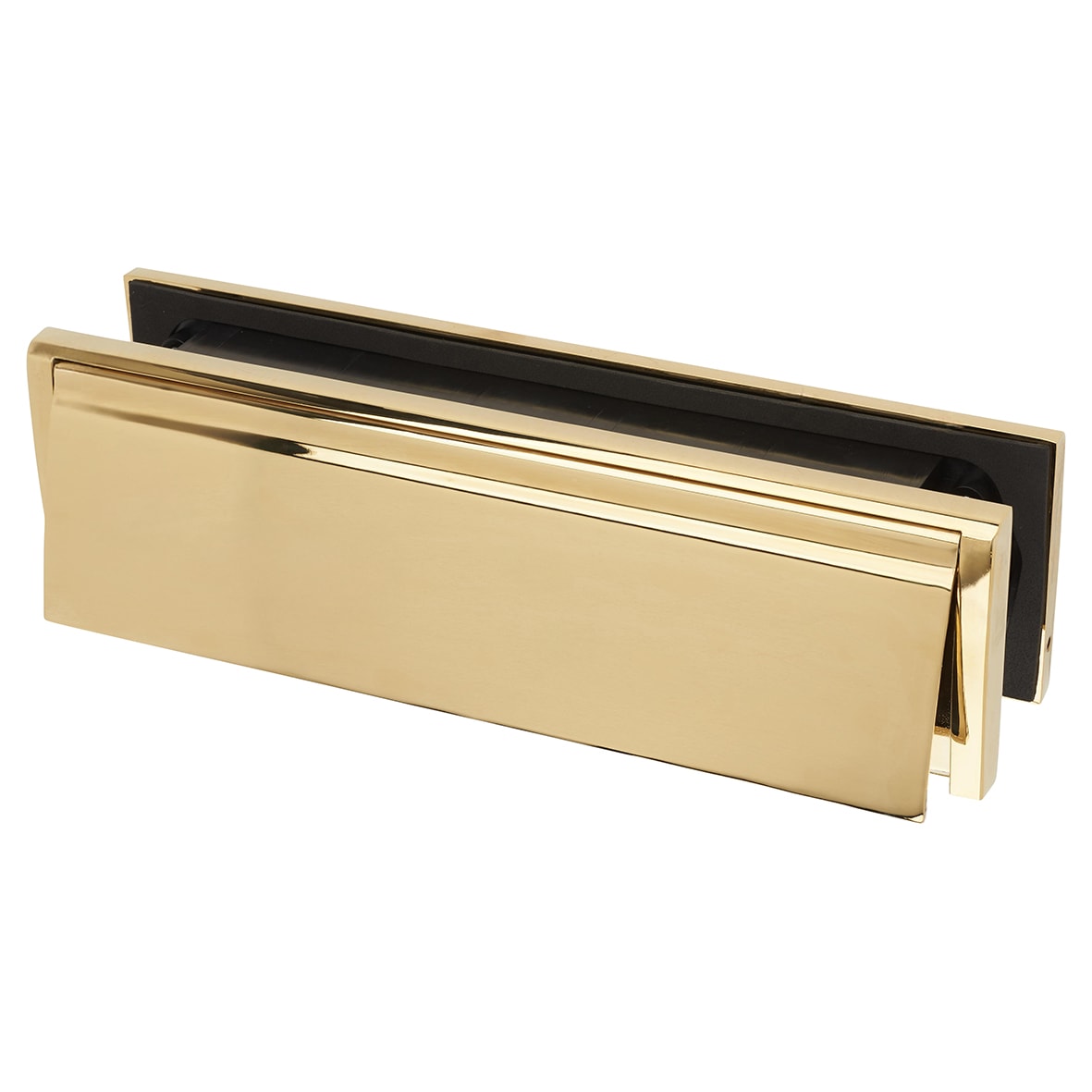 Frontier Collection Letter Plate - 311.5 x 90mm - Door Thickness 42-55mm - Polished Brass - view 2