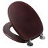 Davos Flexi-Fix Standard Close Wooden Toilet Seat - Mahogany - view 3
