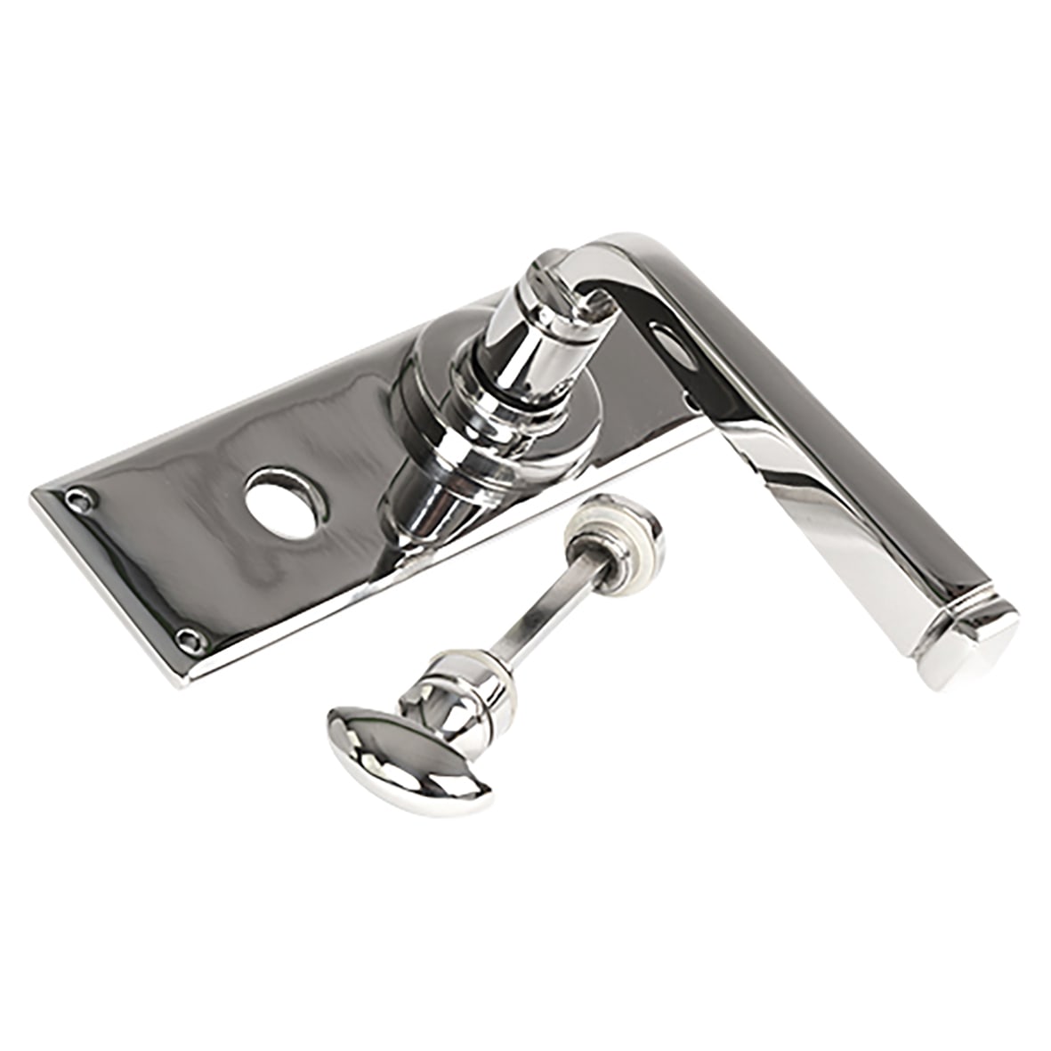 Polished Stainless Steel Bathroom Door Handles - Avon Range - 152 x 48mm - view 2