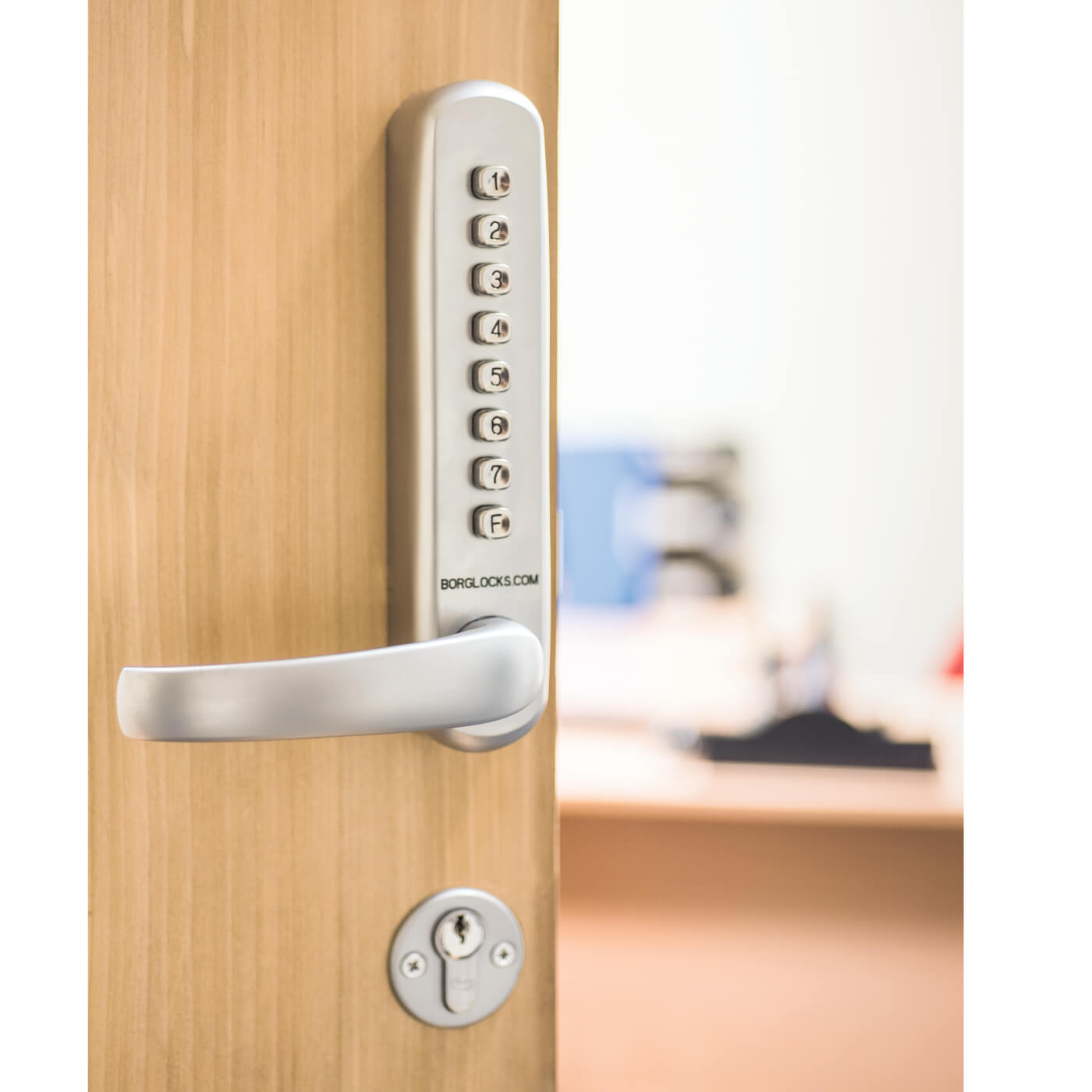 Borg BL6000 Push Button Code Lock for Multipoint Locks - Satin Stainless Steel - view 3