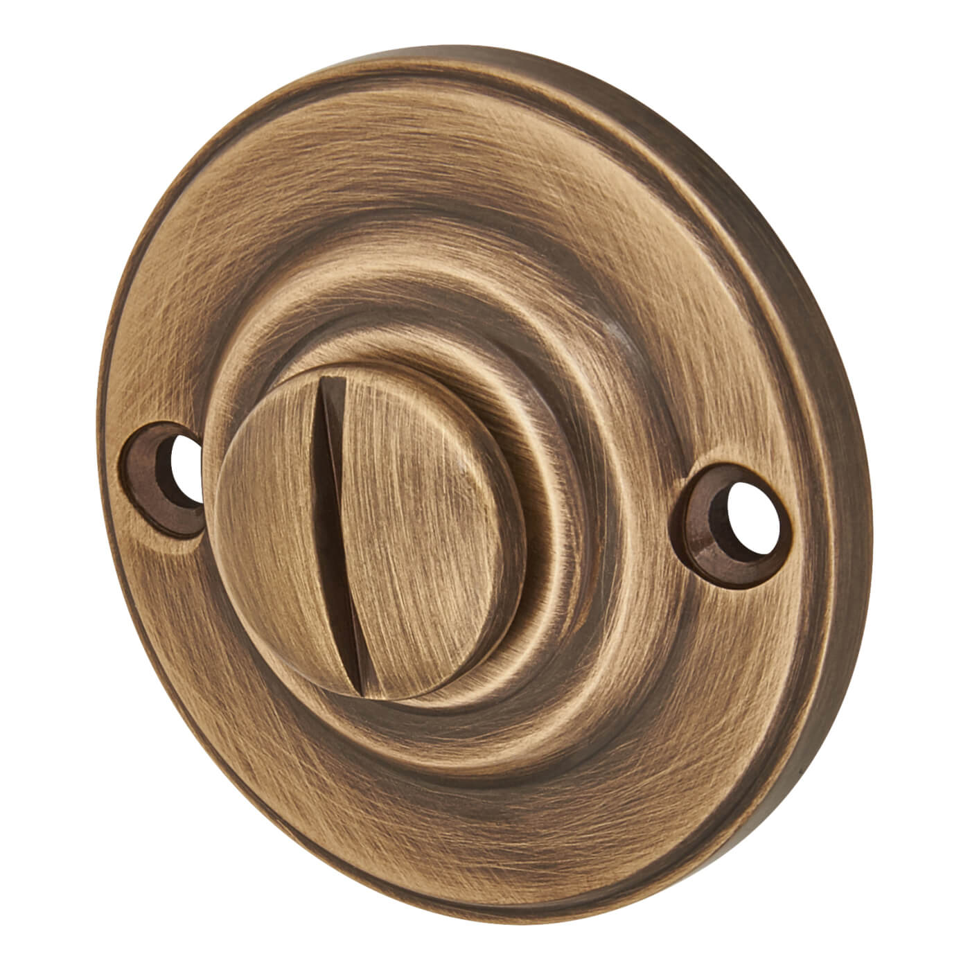 Bathroom Turn & Release - 40mm Diameter - Antique Brass - view 3