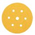 Gold Sanding Disc 7 Hole - 150mm Diameter - Grit 100 - Pack of 100 - view 2