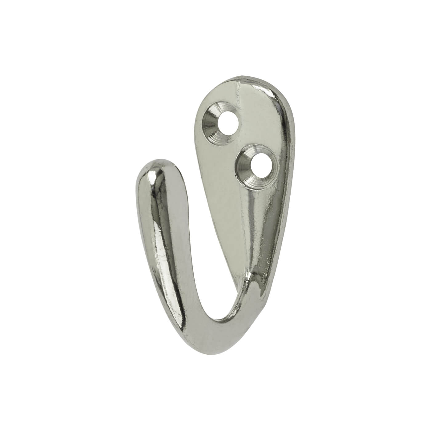 Diecast Single Coat Hook - 39 x 37mm - Polished Chrome - Pack of 10 - view 2