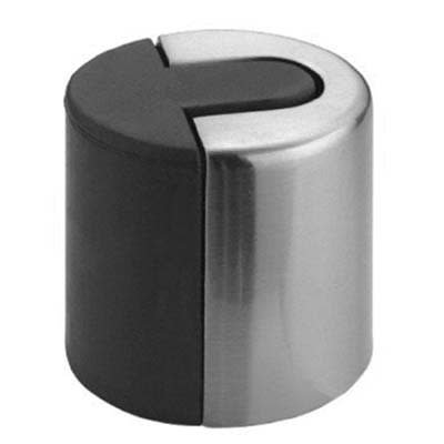 Designer Floor Mounted Door Stop - 40 x 40mm - Satin Stainless Steel - view 2