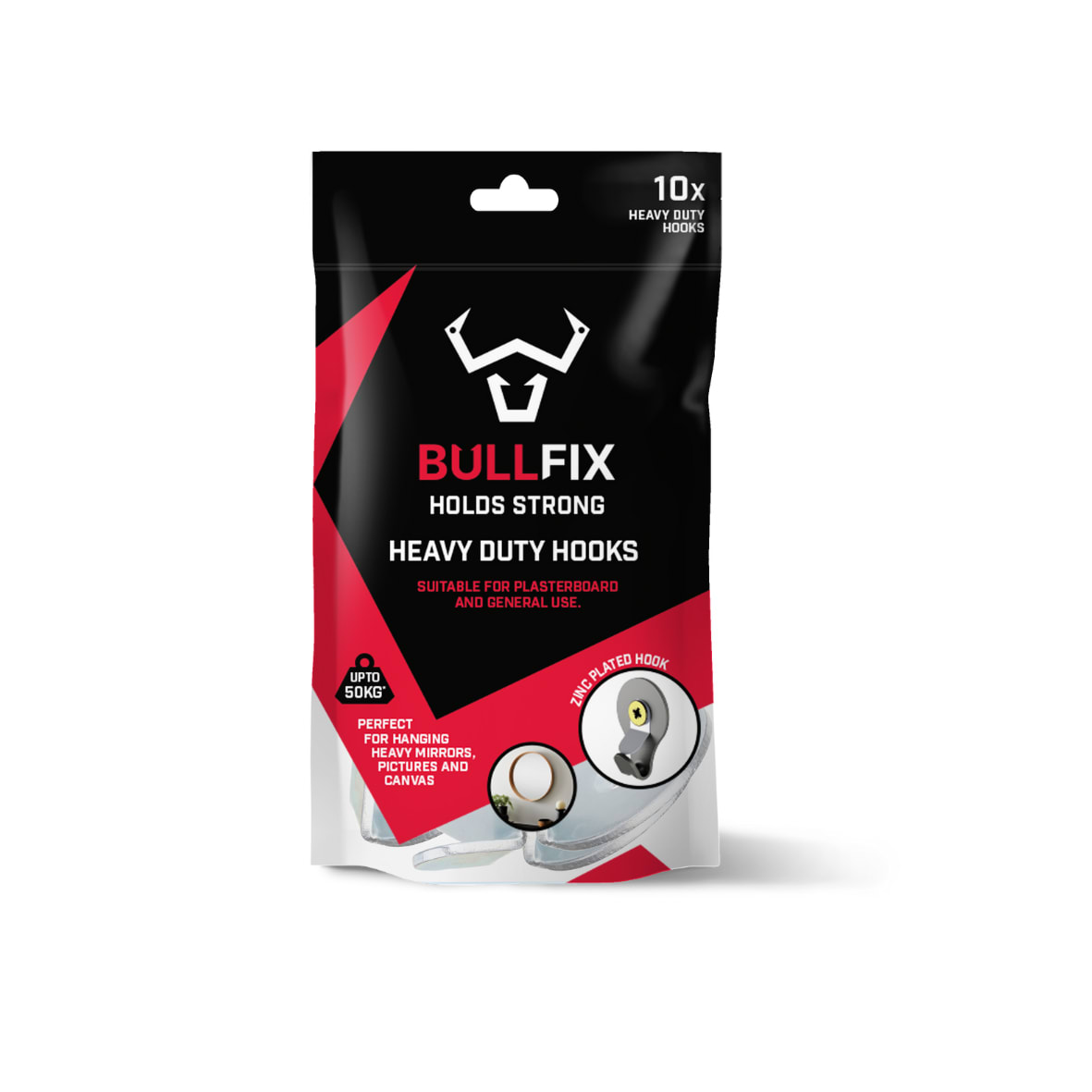 Heavy Duty Hooks & Retainer - 5 x 20mm - Pack of 10 - view 6