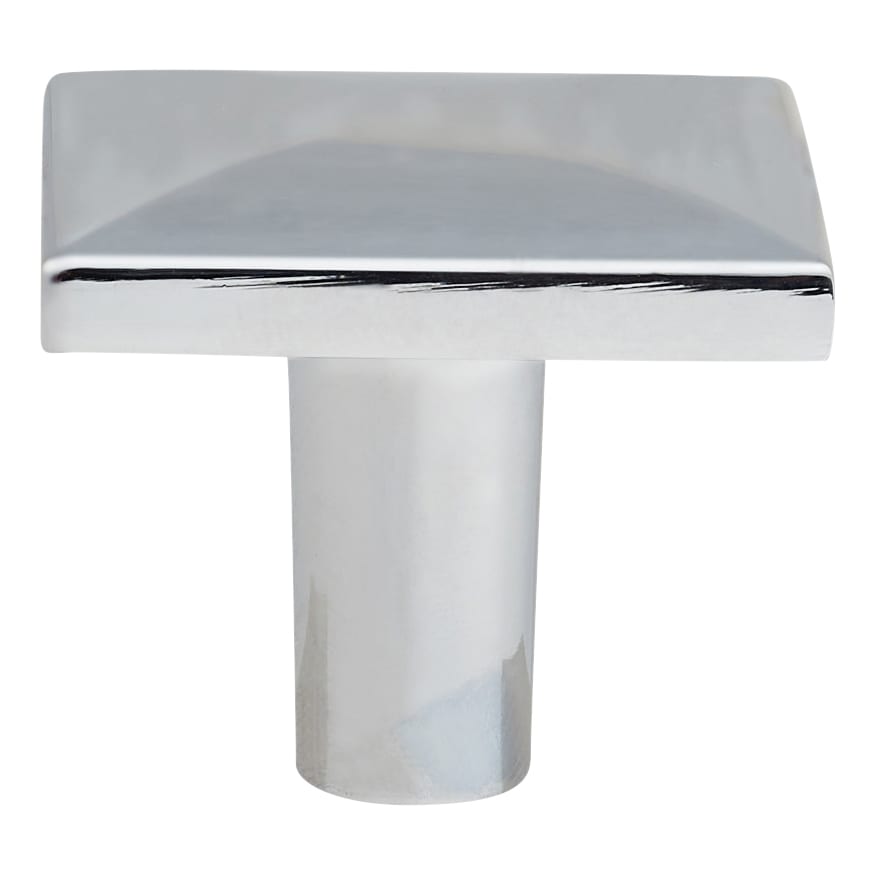 Pyramid Style Square Cabinet Knob - 29 x 29mm - Polished Chrome - view 3