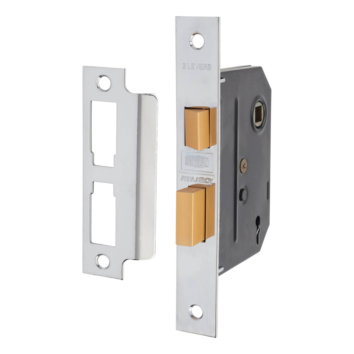 2295 2 Lever Sashlock - Keyed Alike Number M40H - 76mm Case - 57mm Backset - Polished Chrome - view 2