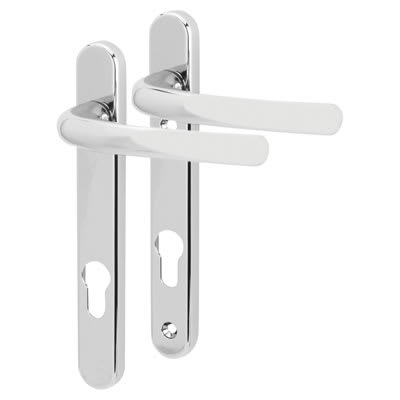 Bright Chrome uPVC Multipoint Door Handles - 92mm c/c - Windsor Range - view 2