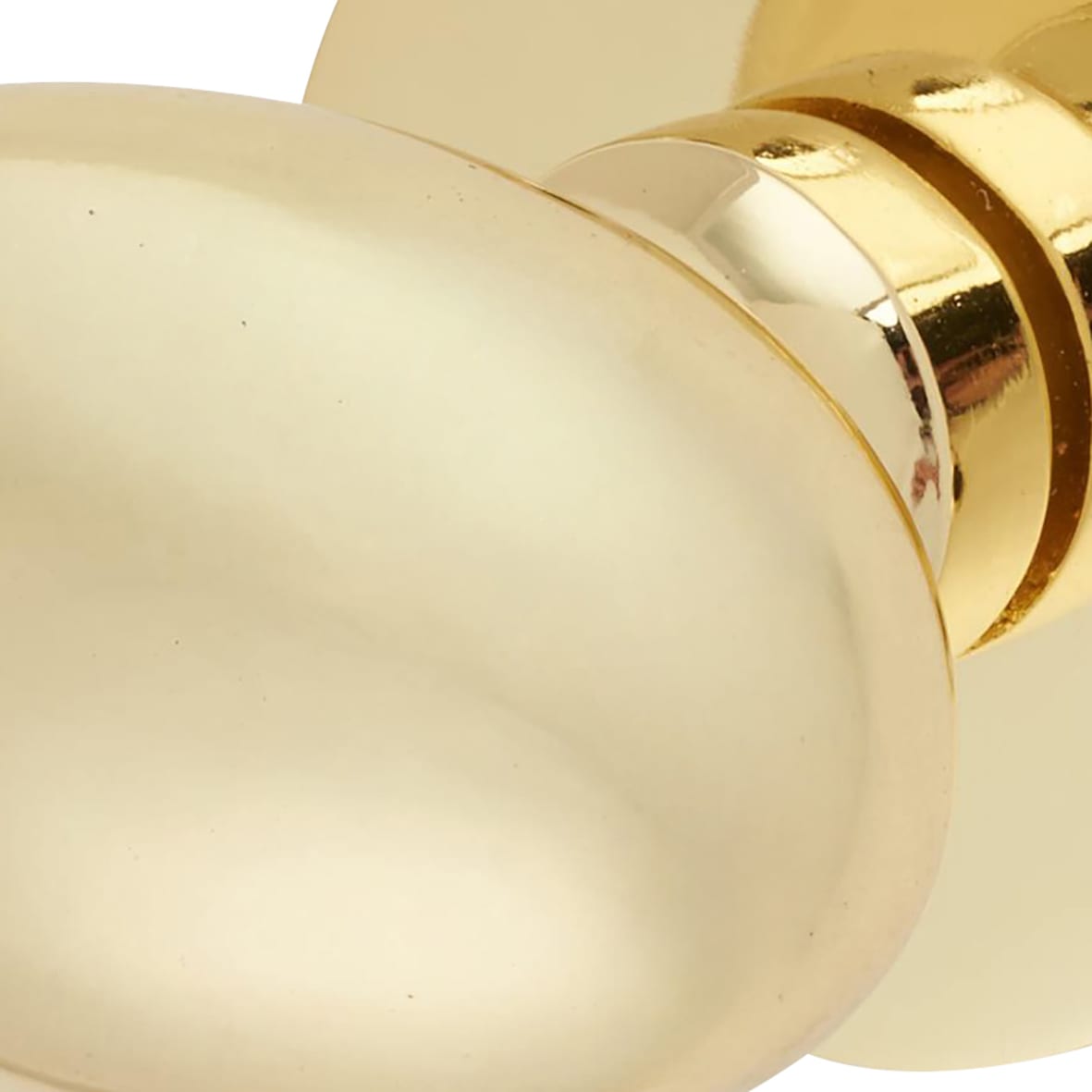 Polished Brass Victorian Oval Mortice Door Knob - 61mm Rose Diameter - view 5
