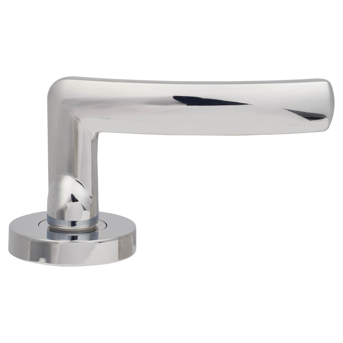 Polished Chrome Door Handles on Round Rose - Viper Range - view 4