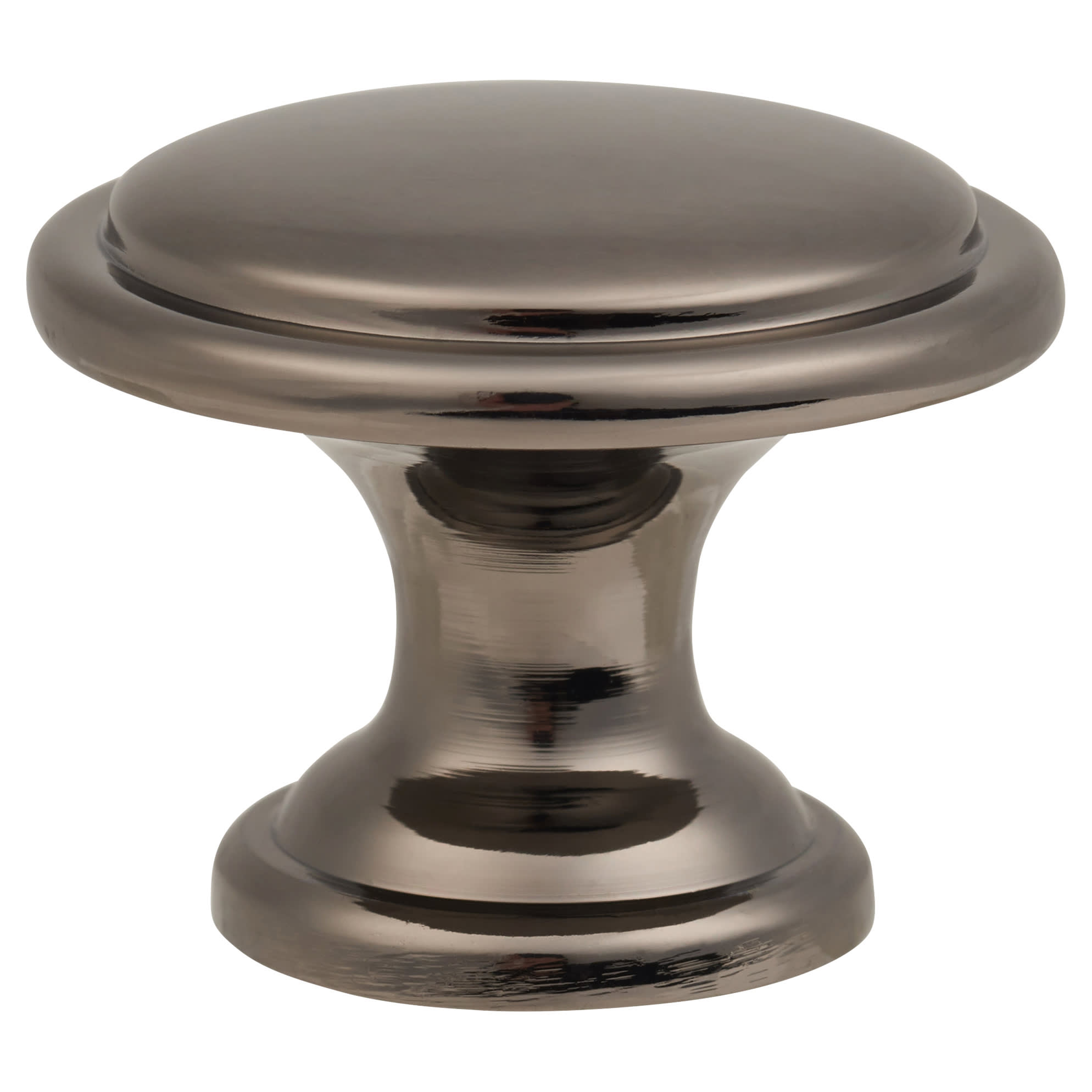 Rim Round Cabinet Knob - 30mm Diameter - Black Nickel - view 3
