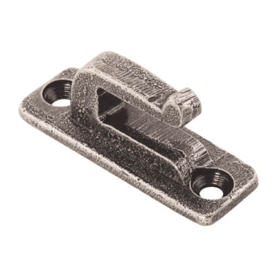 Replacement Casement Window Fastener Hook Plate - Reversible - Pewter - view 2