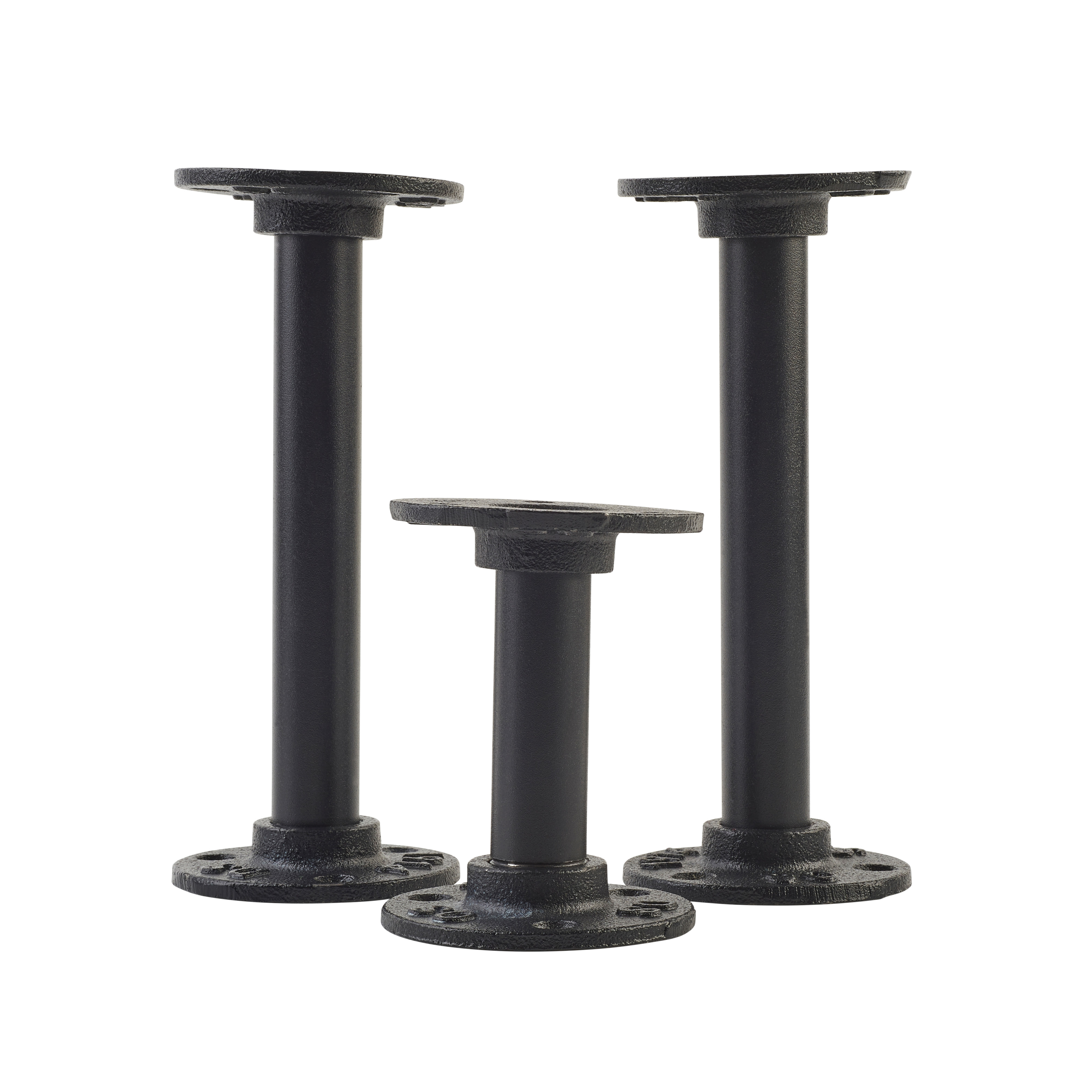 1/2" Pipe Single Candle Holder - Black - Pack of 3 - view 2