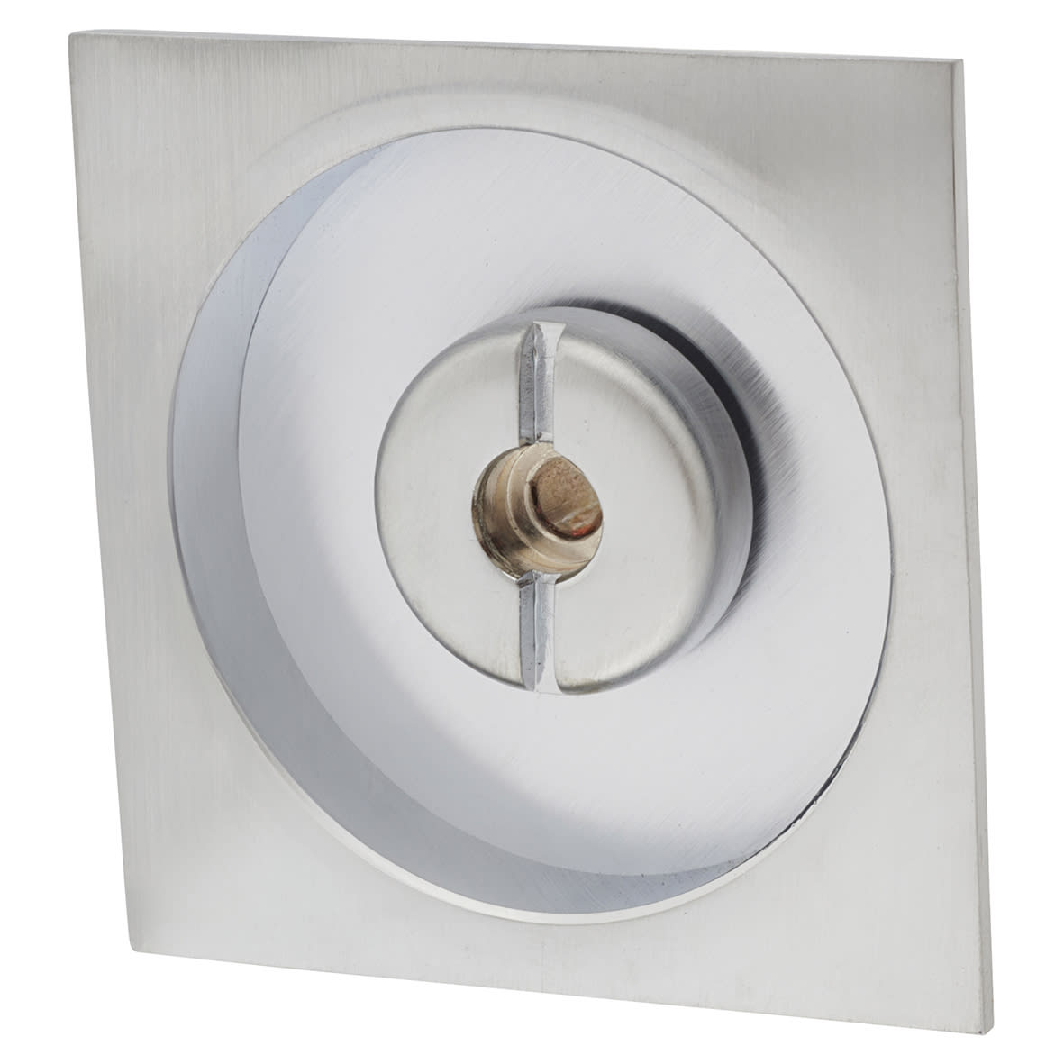 Essentials Square Privacy Handle Set with Lock - Satin Chrome - view 3