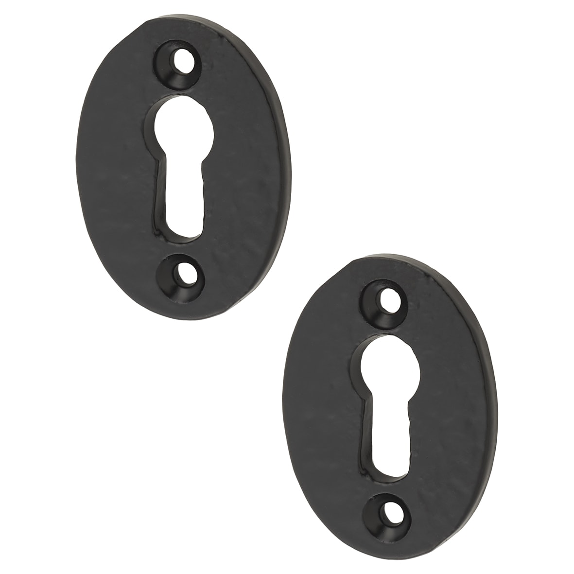 Antique Black Iron Octagonal Mortice/Rim Door Knob with Escutcheon - 59mm Rose Diameter - view 3
