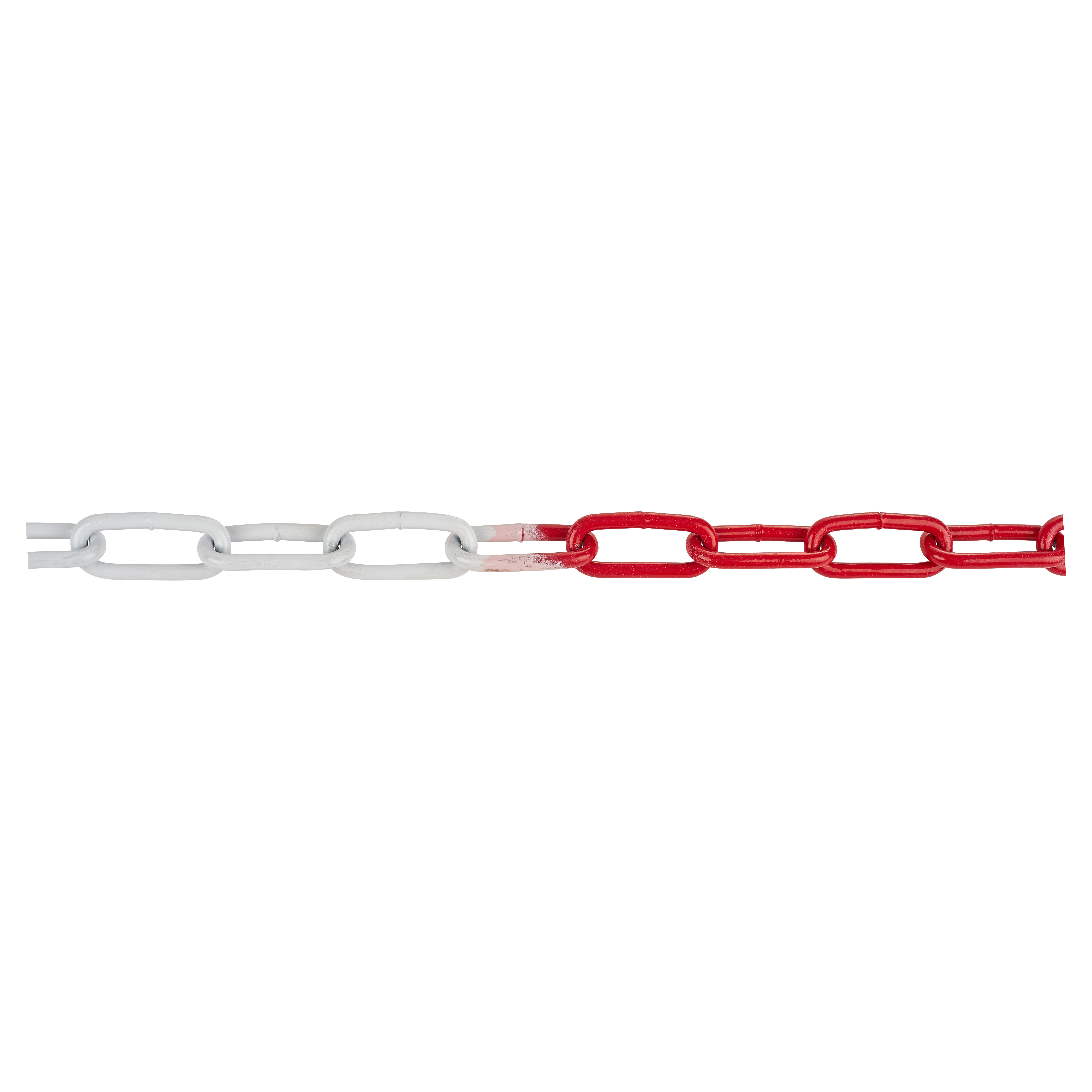 Welded Steel Chain - 6 x 42mm - 10m Length - Red/White - view 2