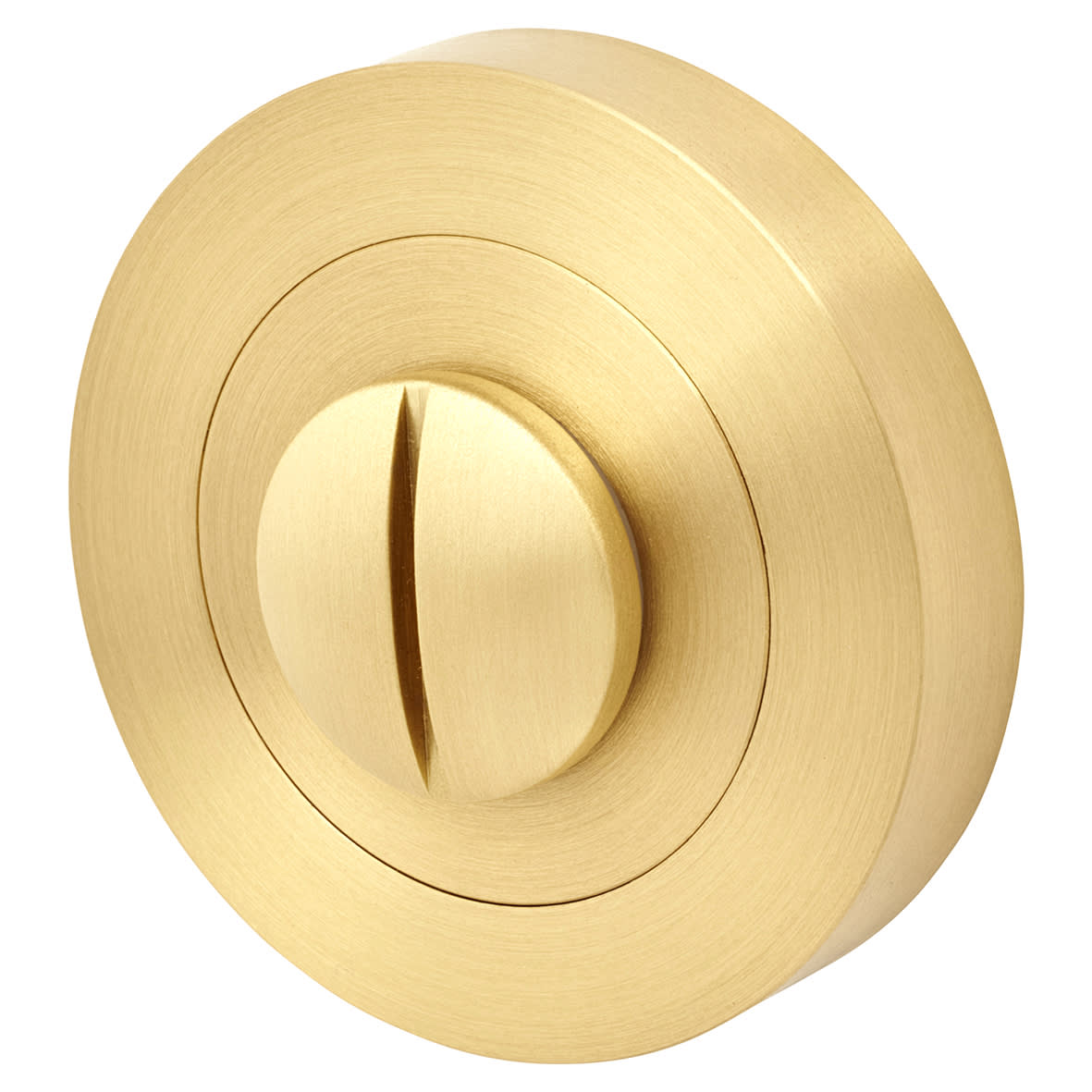 Oval Bathroom Turn & Release - 52mm Diameter - Satin Brass - view 3