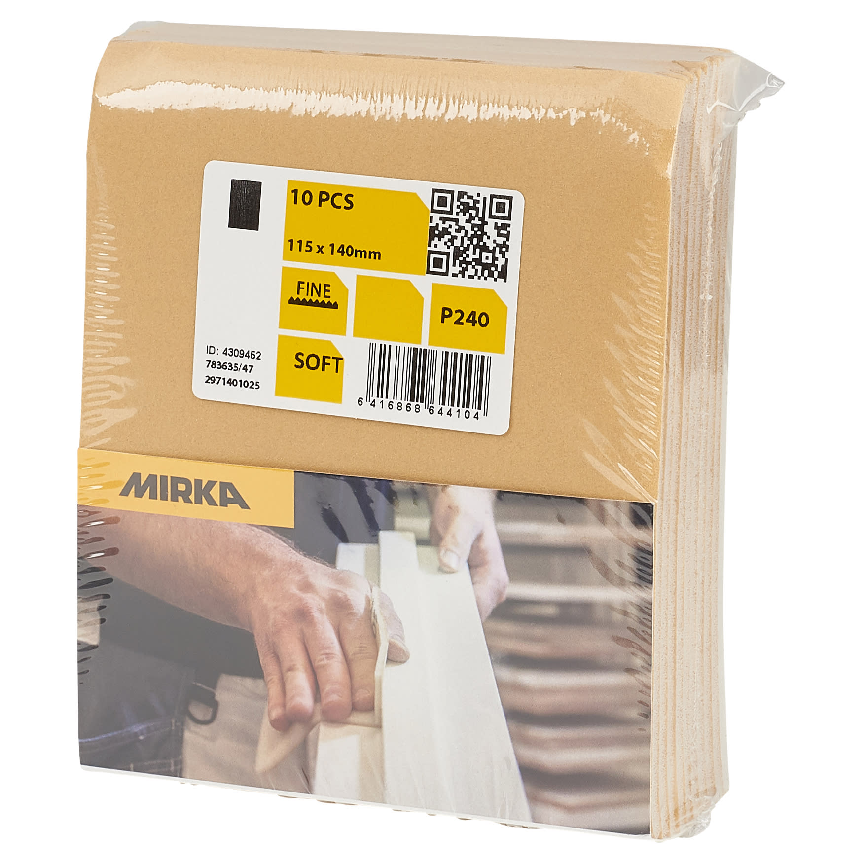 Goldflex Soft Sanding Pads - 115 x 140mm - Grit P240 - Pack of 10 - view 3