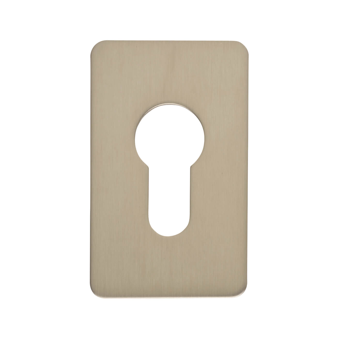 Jumbo Adhesive Fixing Escutcheon - 65.5 x 40mm - Euro - Satin Stainless Steel - view 2