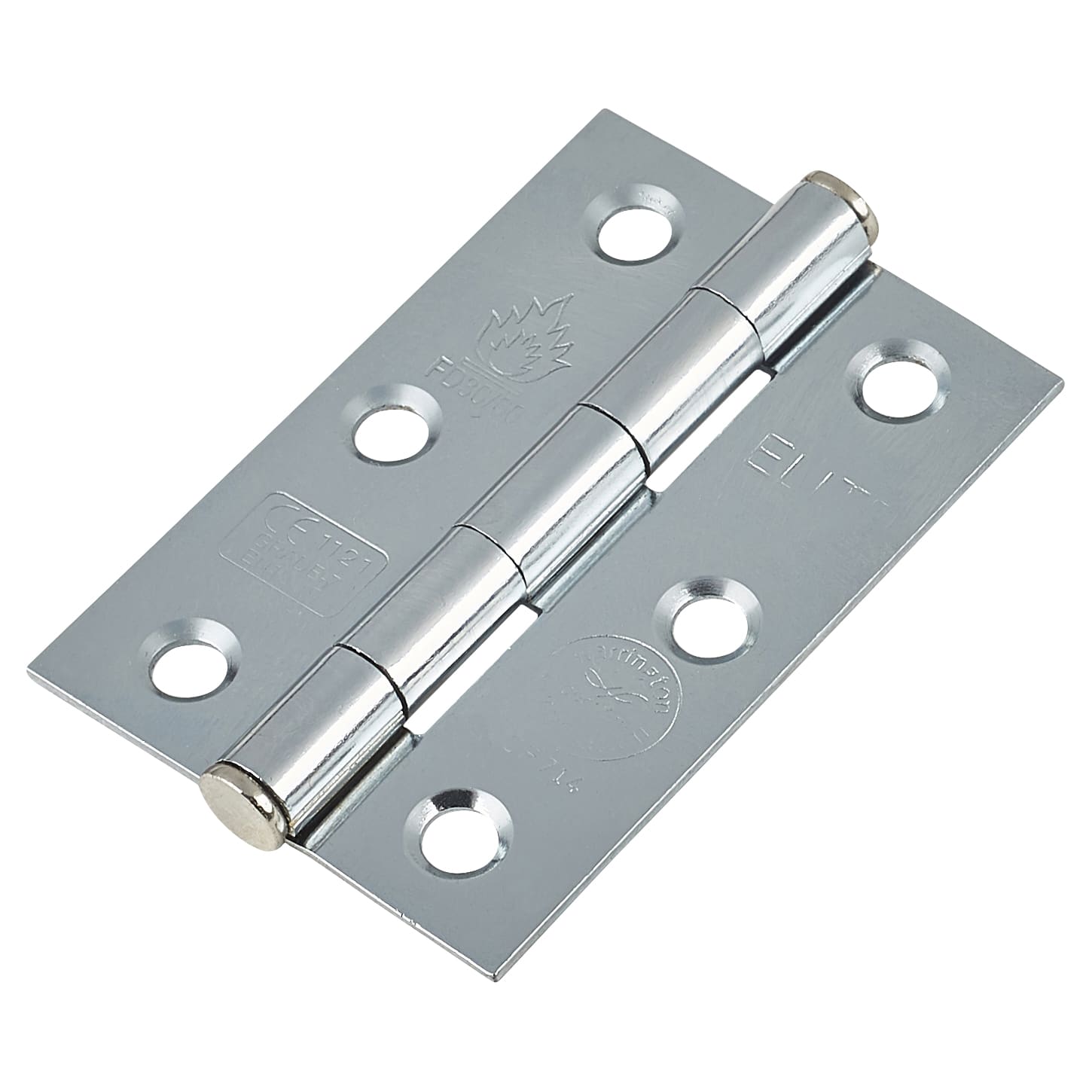 Tubular Latch Pack - 57mm Backset - 3 x Fire Rated Button Tip Hinges - Polished Chrome - view 4