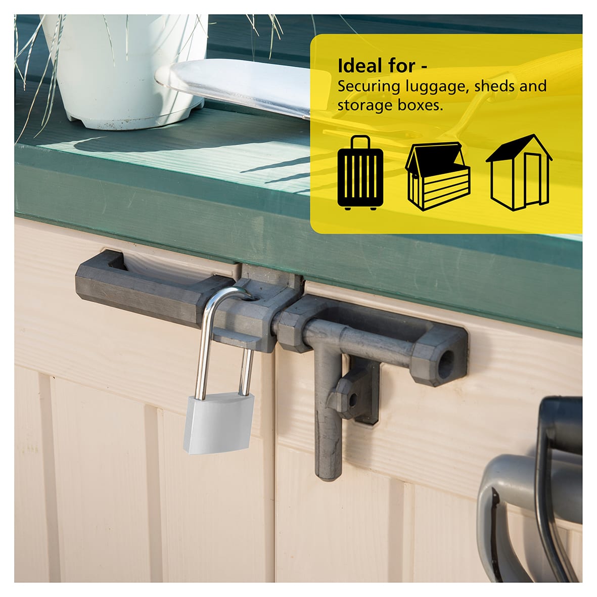 Aluminium Long Shackle Padlock - 40mm Body - 65 x 22mm Shackle - Keyed to Differ - view 3