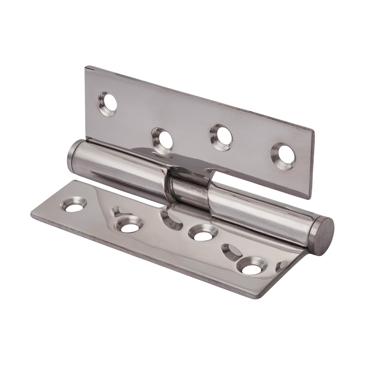 Rising Butt Door Hinge - 102 x 76 x 2mm - Left Hand - Polished Stainless Steel - Pair - view 3