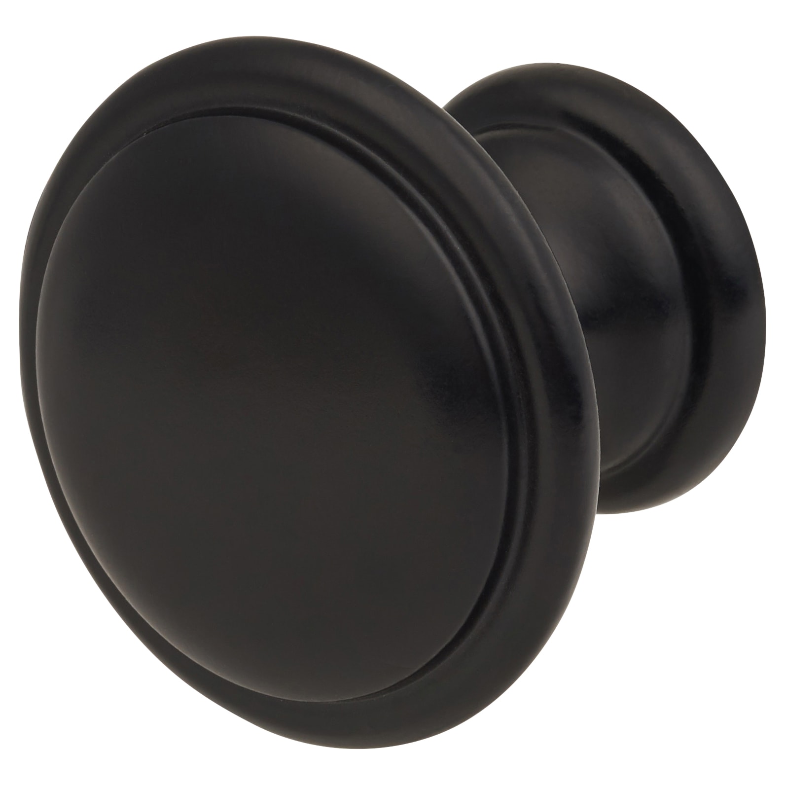 Rim Round Cabinet Knob - 30mm Diameter - Matt Black - view 2