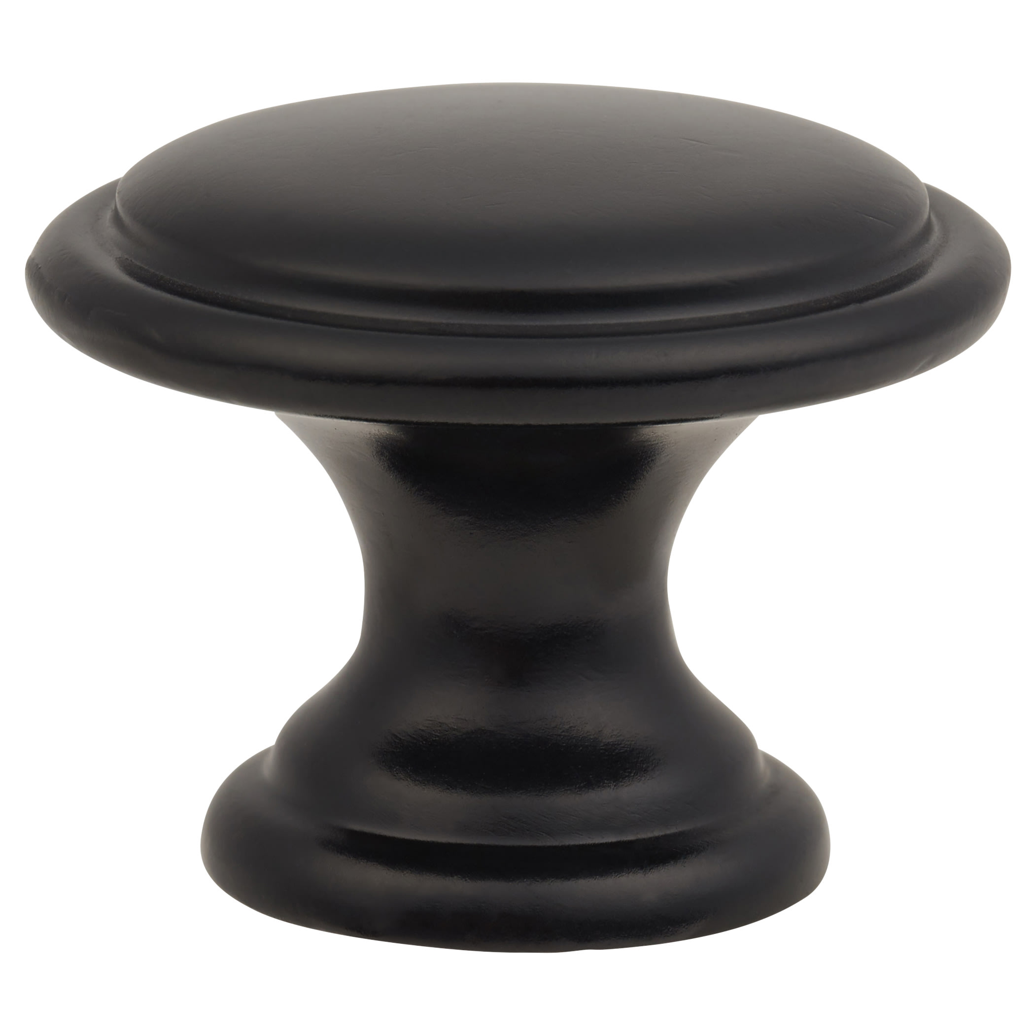 Rim Round Cabinet Knob - 30mm Diameter - Matt Black - view 3
