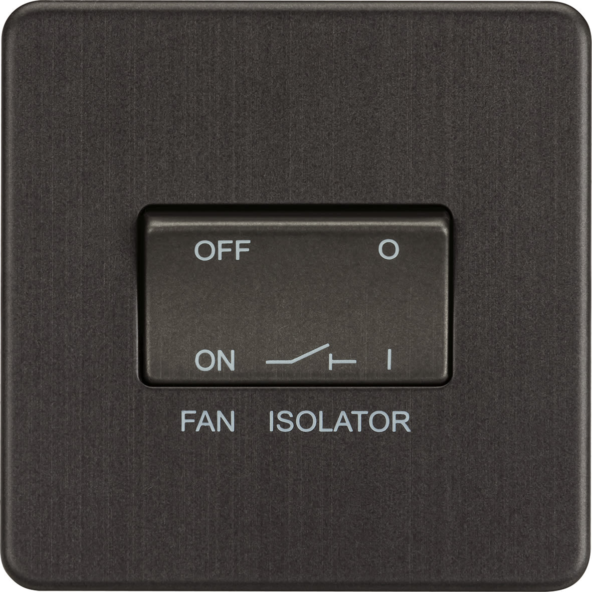 10AX 1 Gang Triple Pole Fan Isolator Switch - Smoked Bronze - view 4
