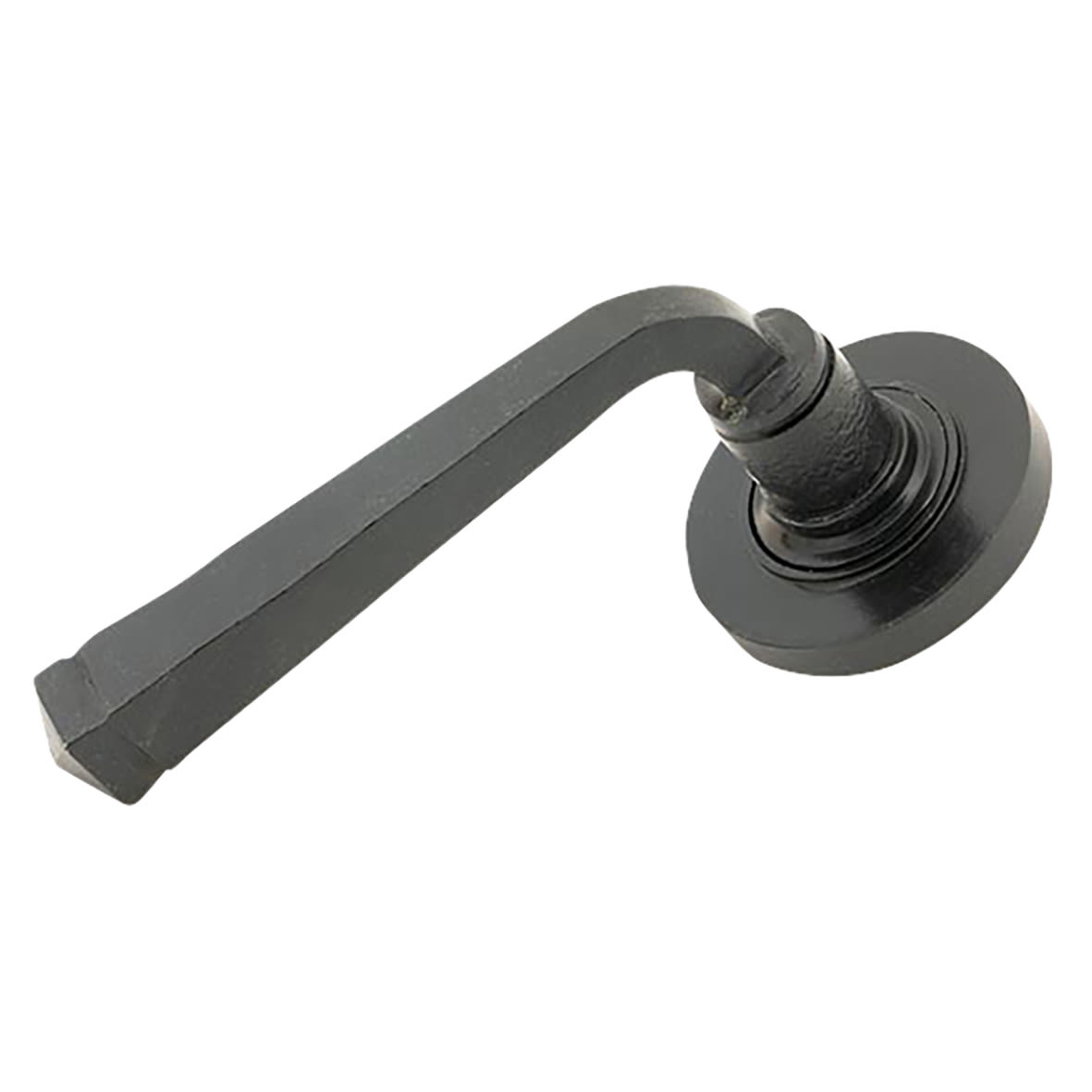 External Beeswax Door Handles on Round Rose - Avon Range - view 2