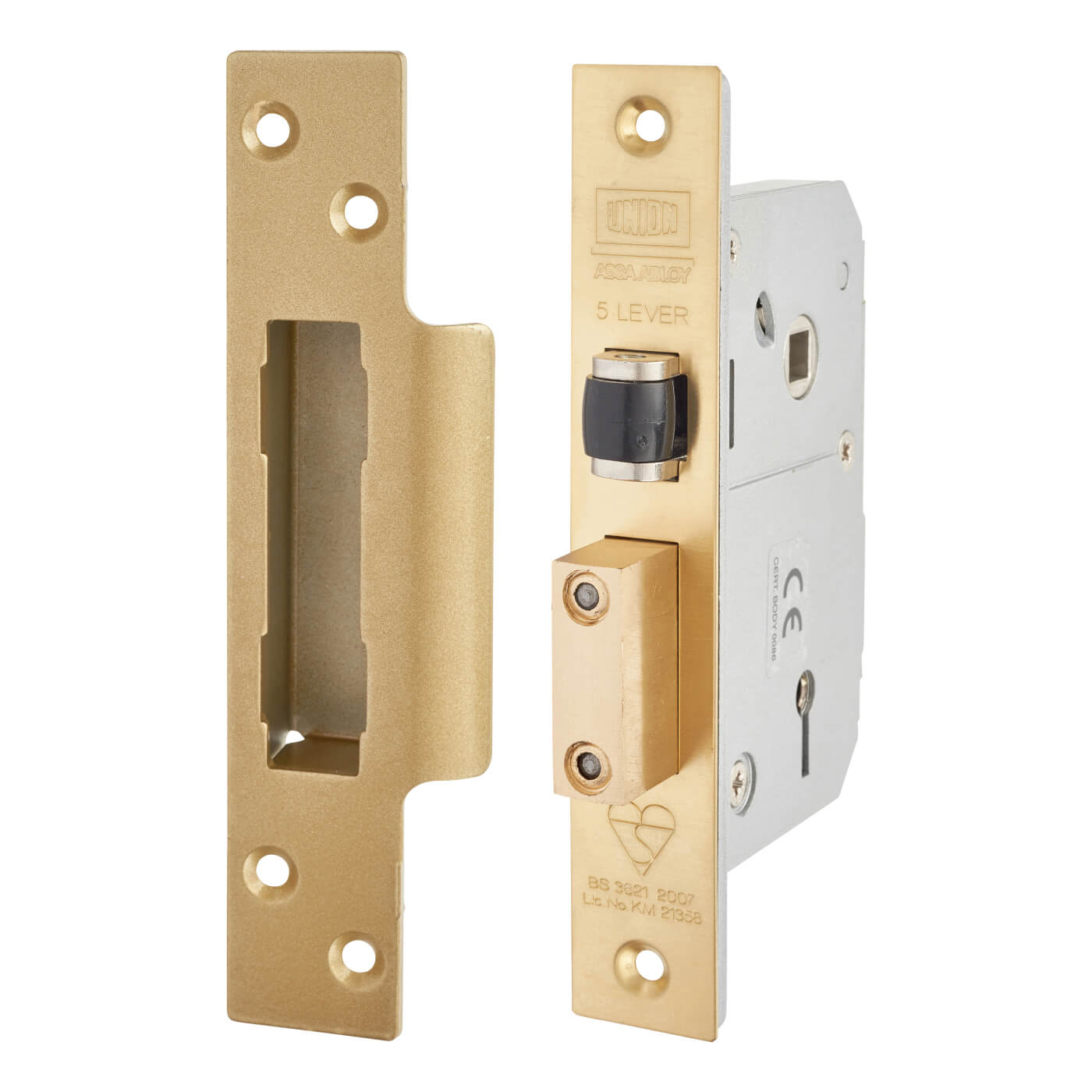 3K74:2007 5 Lever Mortice Sashlock - 67mm Case - 40mm Backset - Pol Brass - view 2