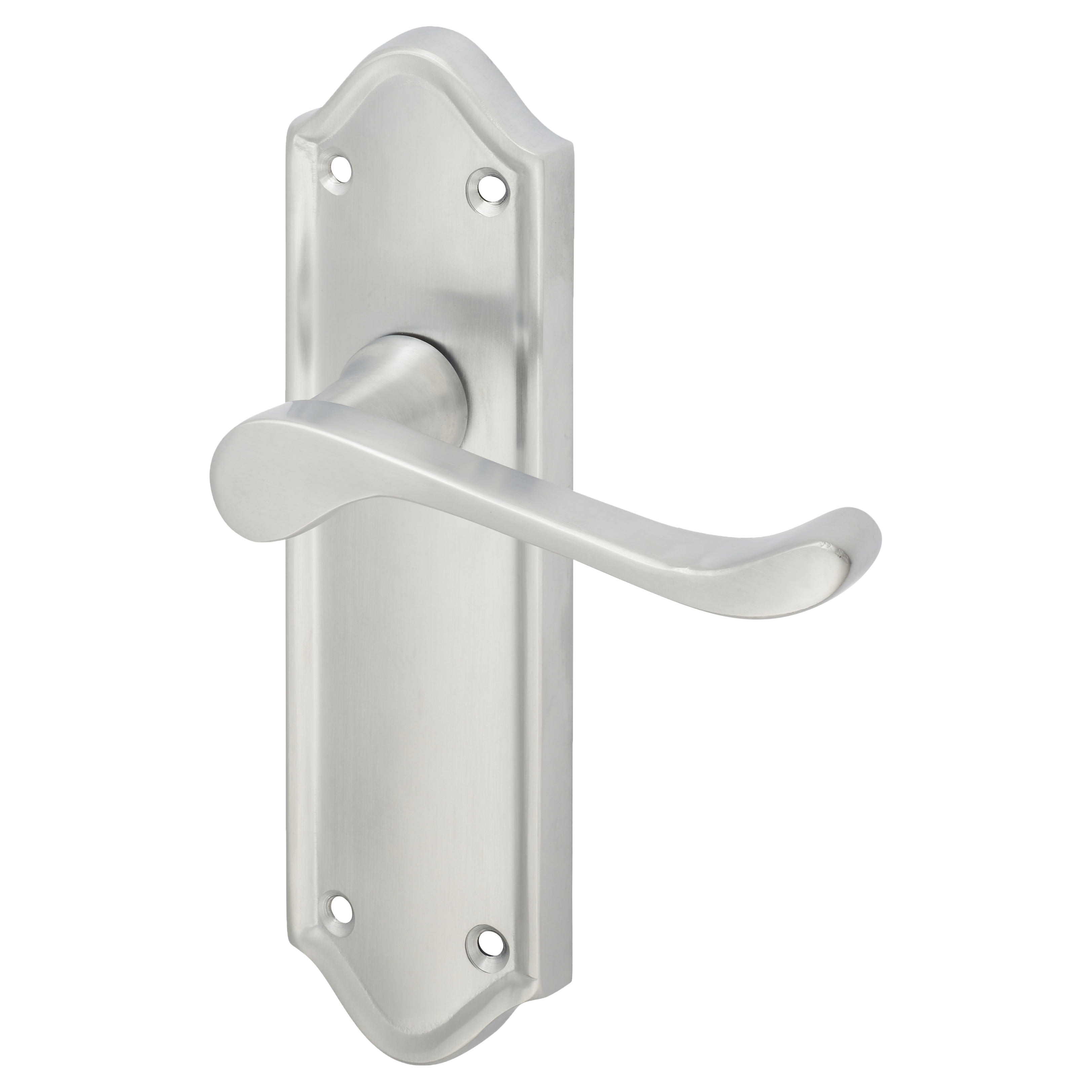 Satin Chrome Scroll Latch Door Handles - Ashmead Range - 168 x 46mm - view 2