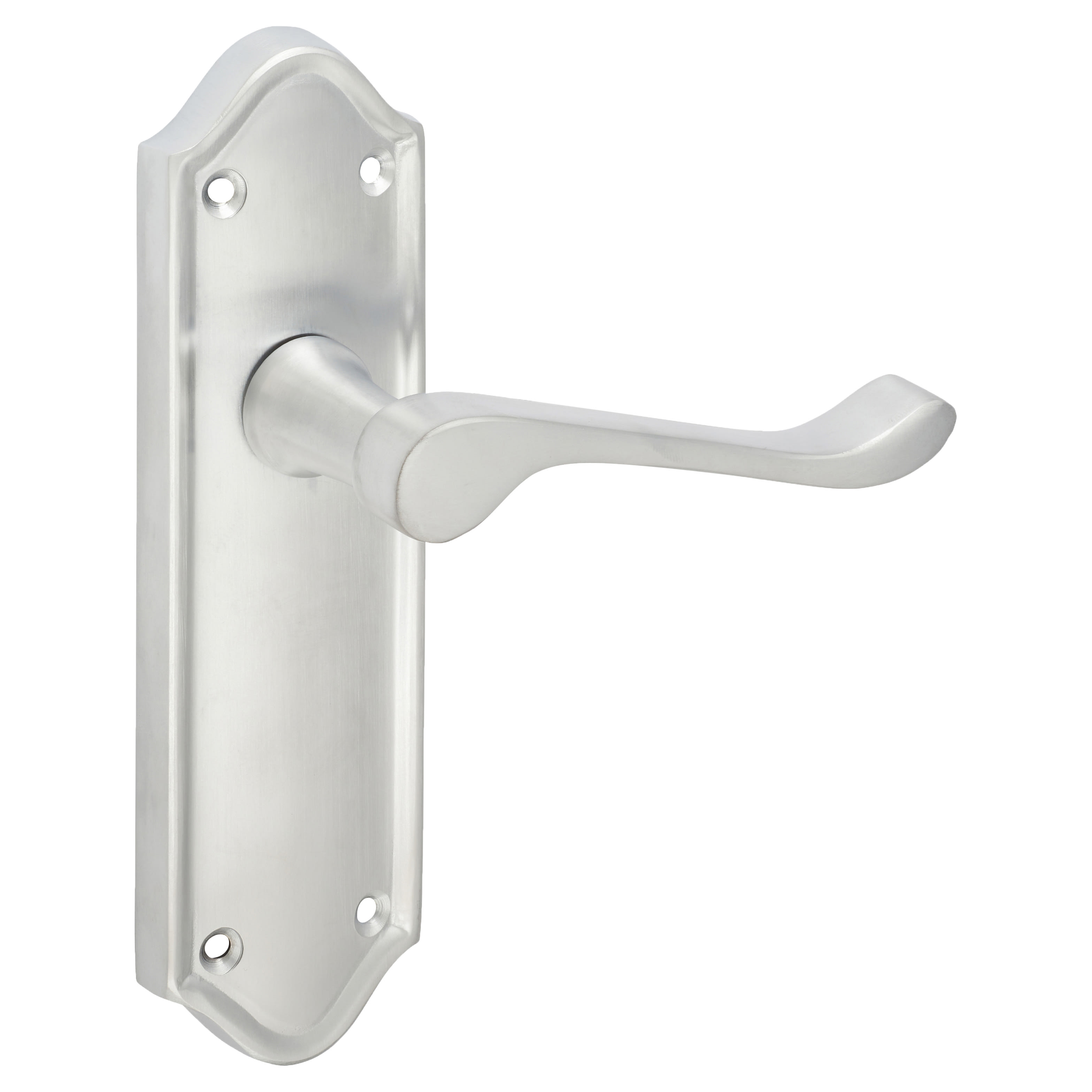 Satin Chrome Scroll Latch Door Handles - Ashmead Range - 168 x 46mm - view 4